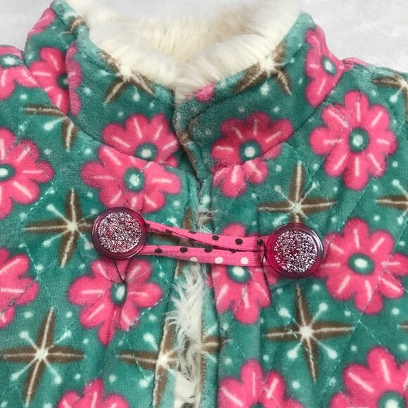 Matilda Jane Reversible Clear Day Vest Girls Size 8 Faux Fur and Quilted Floral - Picture 10 of 12